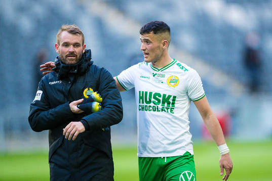 Hammarbys Mads Fenger Nielsen och Astrit Selmani
