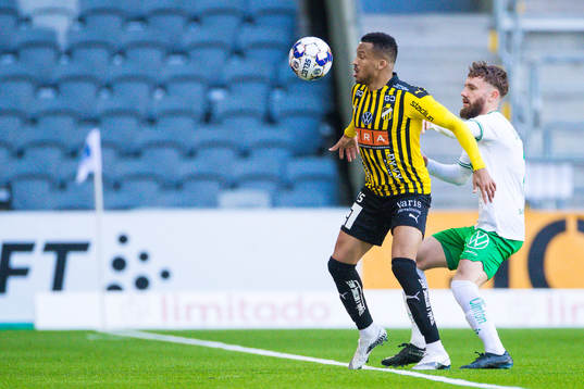 Häckens Martin Olsson  och Hammarbys Simon Sandberg