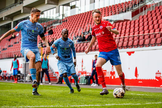 AFC Eskilstunas Pontus Rödin och Ibrahim Blati Toure