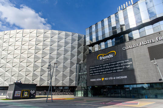 Exteriör vy av Friends Arena