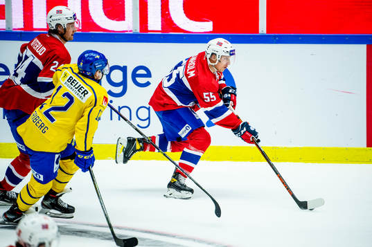 Viktor Granholm and Jörgen Karterud of Norway and Max