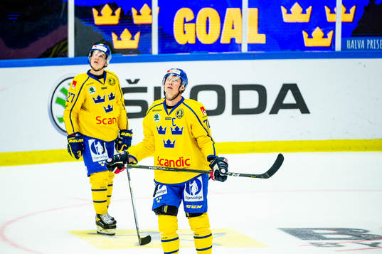 Dennis Rasmussen of Sweden celebrates 1-5