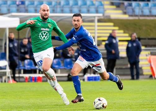 Jönköpings Perparim Beqaj och Trelleborgs Simon Amin