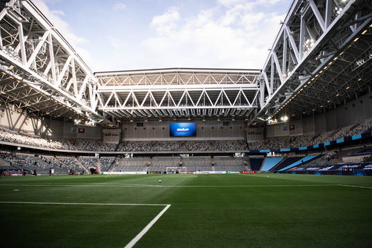 Interiör vy över Tele2 Arena