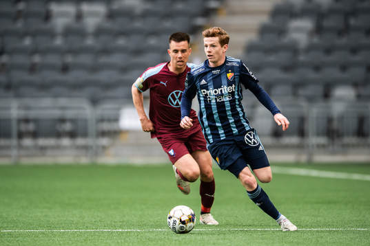 Malmö FFs Jonas Knudsen och Djurgårdens Aslak Witry