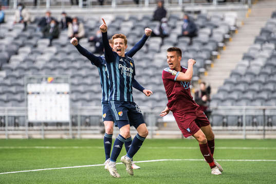 Djurgårdens Aslak Witry jublar