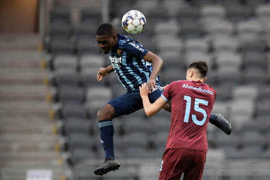 Djurgårdens Joel Asoro och Malmö FFs Anel Ahmedhodzic
