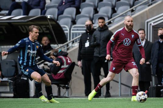 Djurgårdens Rasmus Schüller och Malmö FFs Jo Inge Berget