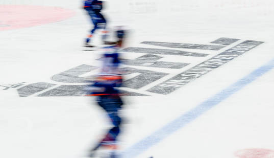 Slutspelslogo på isen
