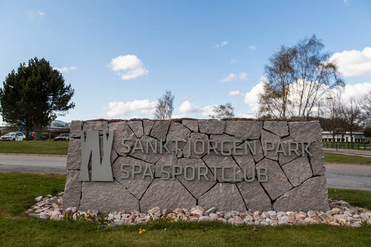 Skylt utanför St. Jörgen Park