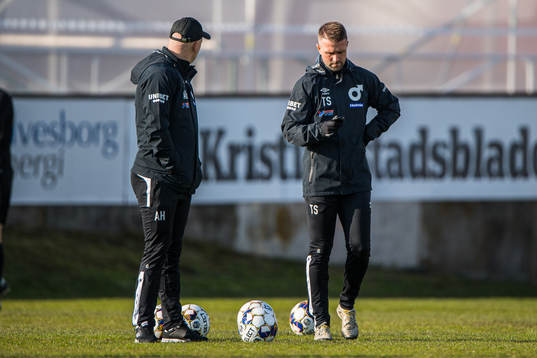 Degerfors tränare Andreas Holmberg och tränare Tobias