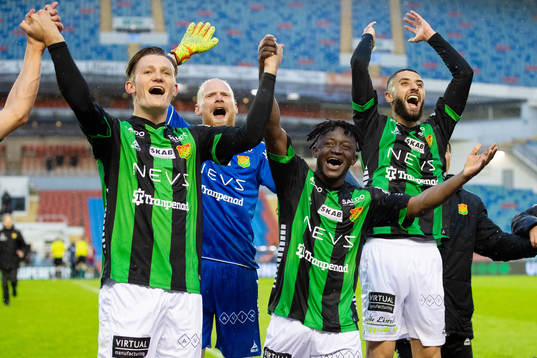 GAIS spelare jublar