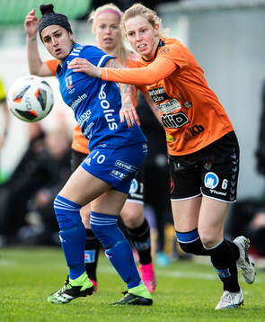 Vittsjös Fernanda Da Silva och Kristianstads Amanda Edgren