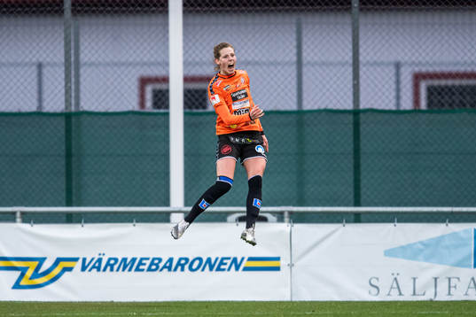 Kristianstads Amanda Edgren jublar