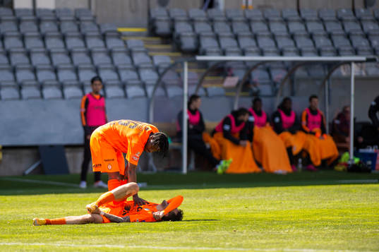 AFC Eskilstunas Marwan Baze har ont