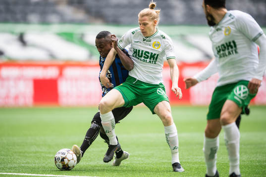 Sirius Nahom Girmai Netabay och Hammarbys Gustav Ludwigson