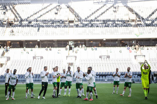 Hammarbys spelare jublar