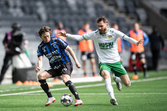 Sirius Axel Björnström och Hammarbys Mads Fenger Nielsen