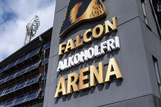 Falcon Alkoholfri Arena före fotbollsmatchen i Superettan