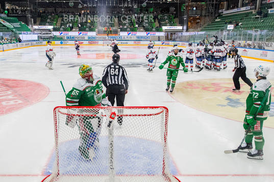 Rögles målvakt Christoffer Rifalk, Dennis Everberg och