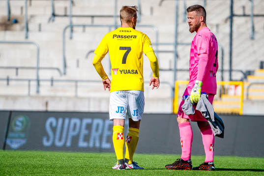 Jönköpings Sebastian Crona och målvakt Frank Pettersson