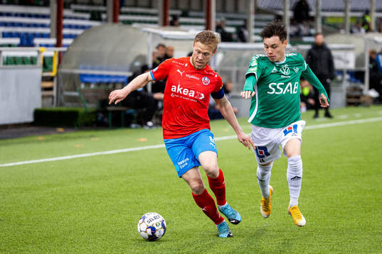 Helsingborgs Andreas Landgren och Brages Noa Williams