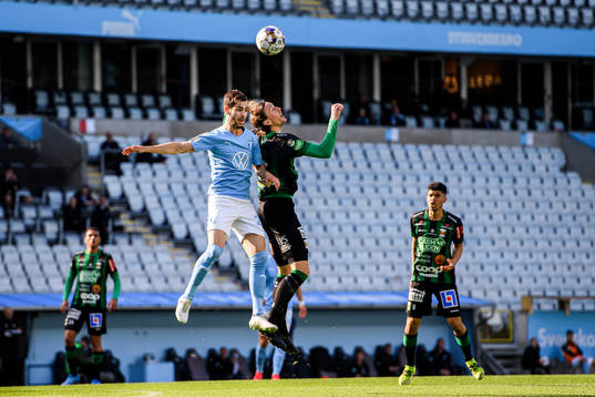 Malmö FFs Antonio Colak och Varbergs Joakim Lindner