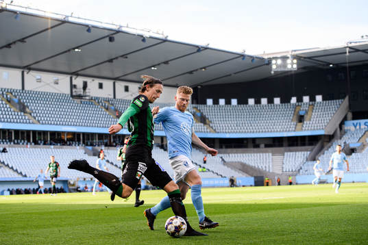 Malmö FFs Anders Christiansen och Varbergs Joakim Lindner