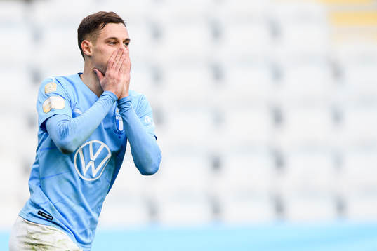 Malmö FFs Veljko Birmancevic deppar