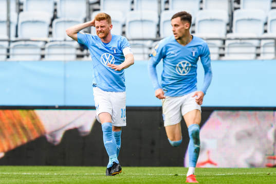 Malmö FFs Anders Christiansen och Veljko Birmancevic