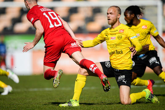 Östersunds Eirik Haugan och Mjällbys Viktor Gustafson