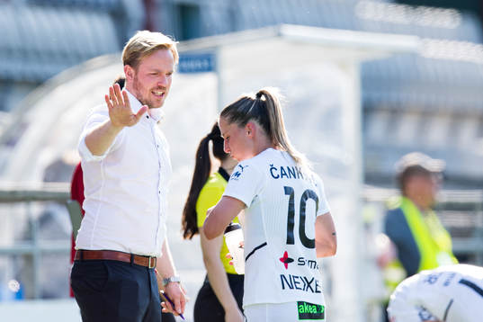 Rosengårds tränare Jonas Eidevall och Jelena Cankovic