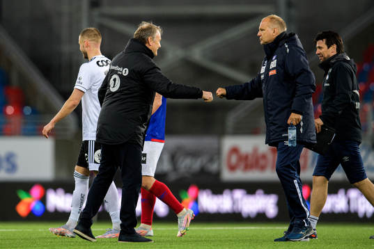 Åge Hareide, head coach of Rosenborg, and Dag-Eilev