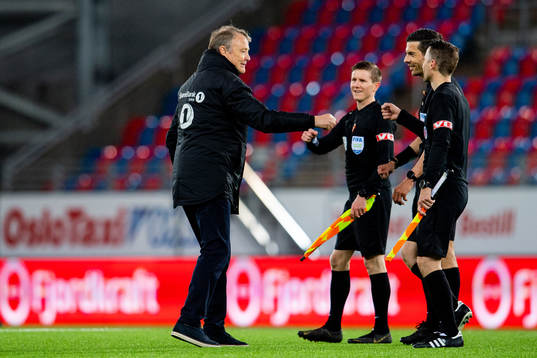 Åge Hareide, head coach of Rosenborg, and Tore Hansen,