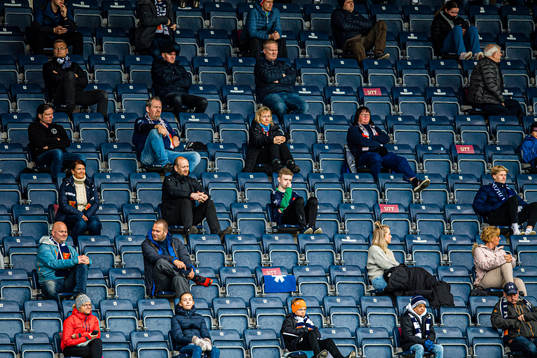 Spectators in the stands
