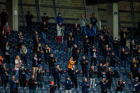 Spectators in the stands