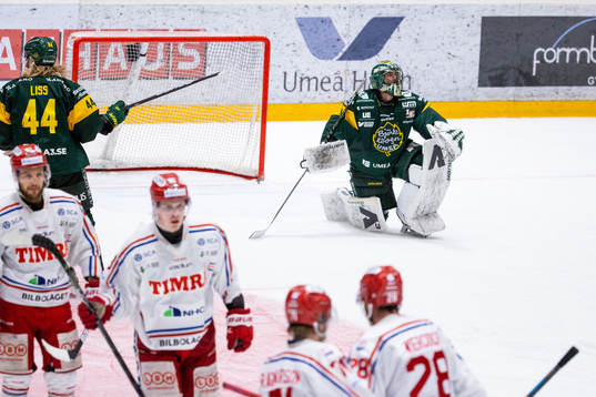 Björklövens målvakt Kevin Poulin deppar