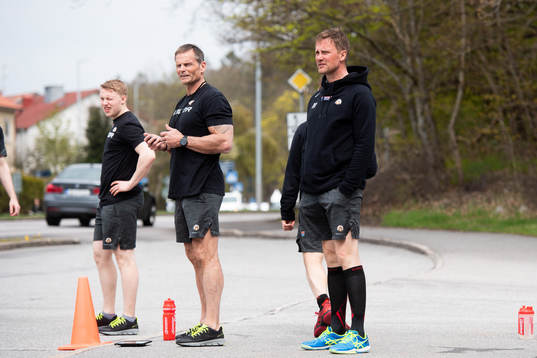 Fystränare Pär Edlund och tränare Roger Rönnberg