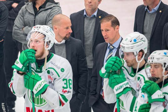 Rögles sportchef Chris Abbott och tränare Cam Abbott