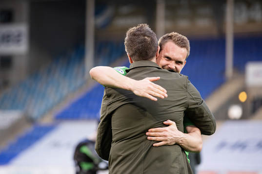 IFK Norrköpings tränare Rikard Norling  och målvakt