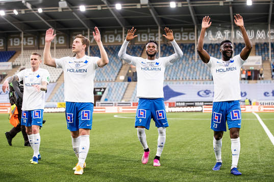IFK Norrköpings Alexander Fransson, Samuel Adegbenro och