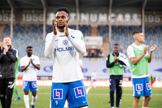 IFK Norrköpings Samuel Adegbenro jublar