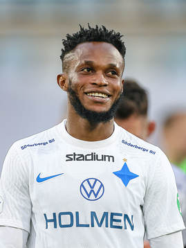 IFK Norrköpings Samuel Adegbenro jublar