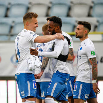 IFK Norrköpings Marco Lund Nielsen och Samuel Adegbenro