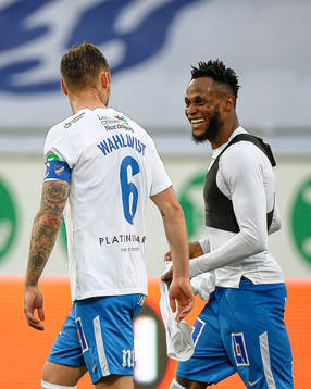 IFK Norrköpings Samuel Adegbenro jublar
