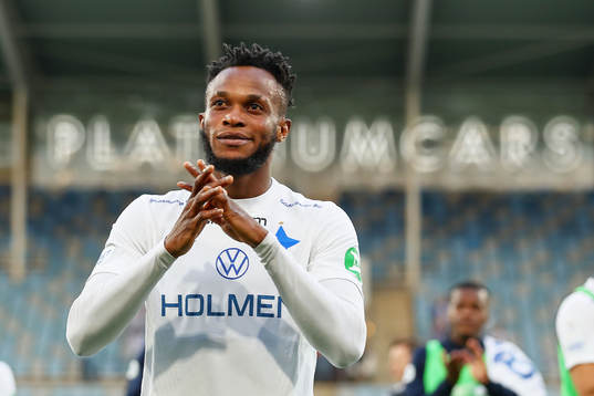 IFK Norrköpings Samuel Adegbenro jublar