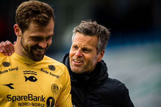 Brede Mathias Moe of Bodø/Glimt and Kjetil Knutsen, head