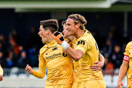 Sondre Sørli of Bodø/Glimt celebrates with Sondre