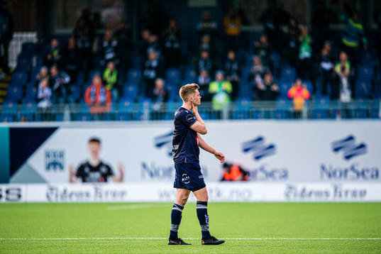 Snorre Strand Nilsen of Kristiansund looks dejected