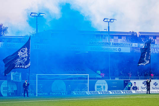 Spectators in the stands